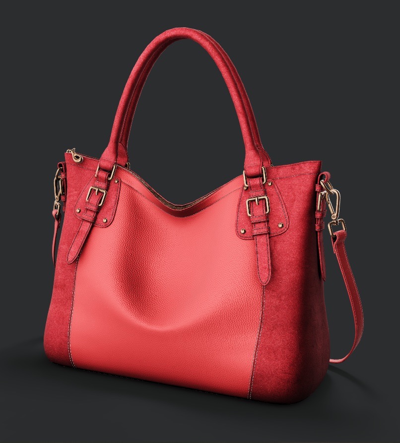 Red 3D photorealistic Handbag