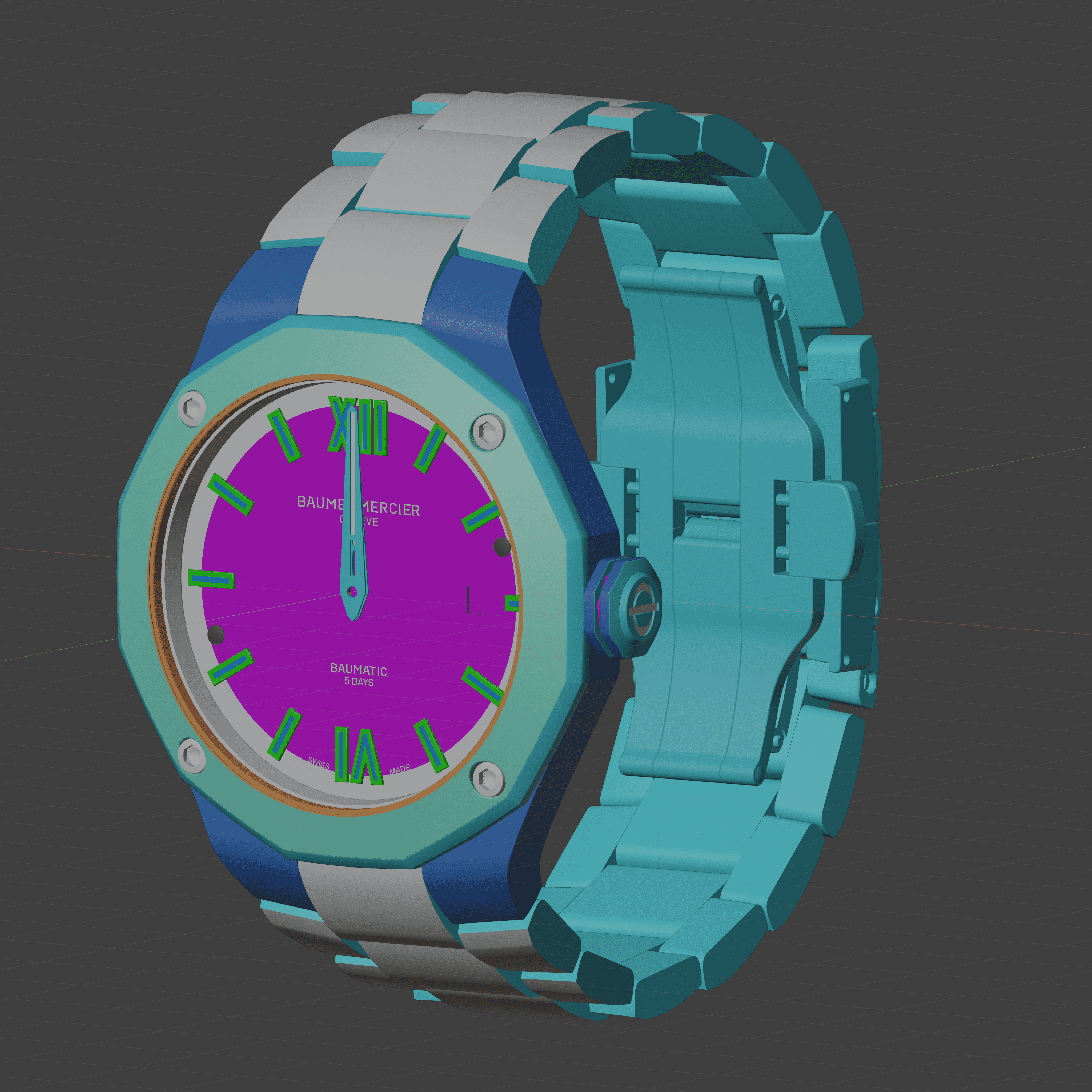 Riviera watch during modeling stage