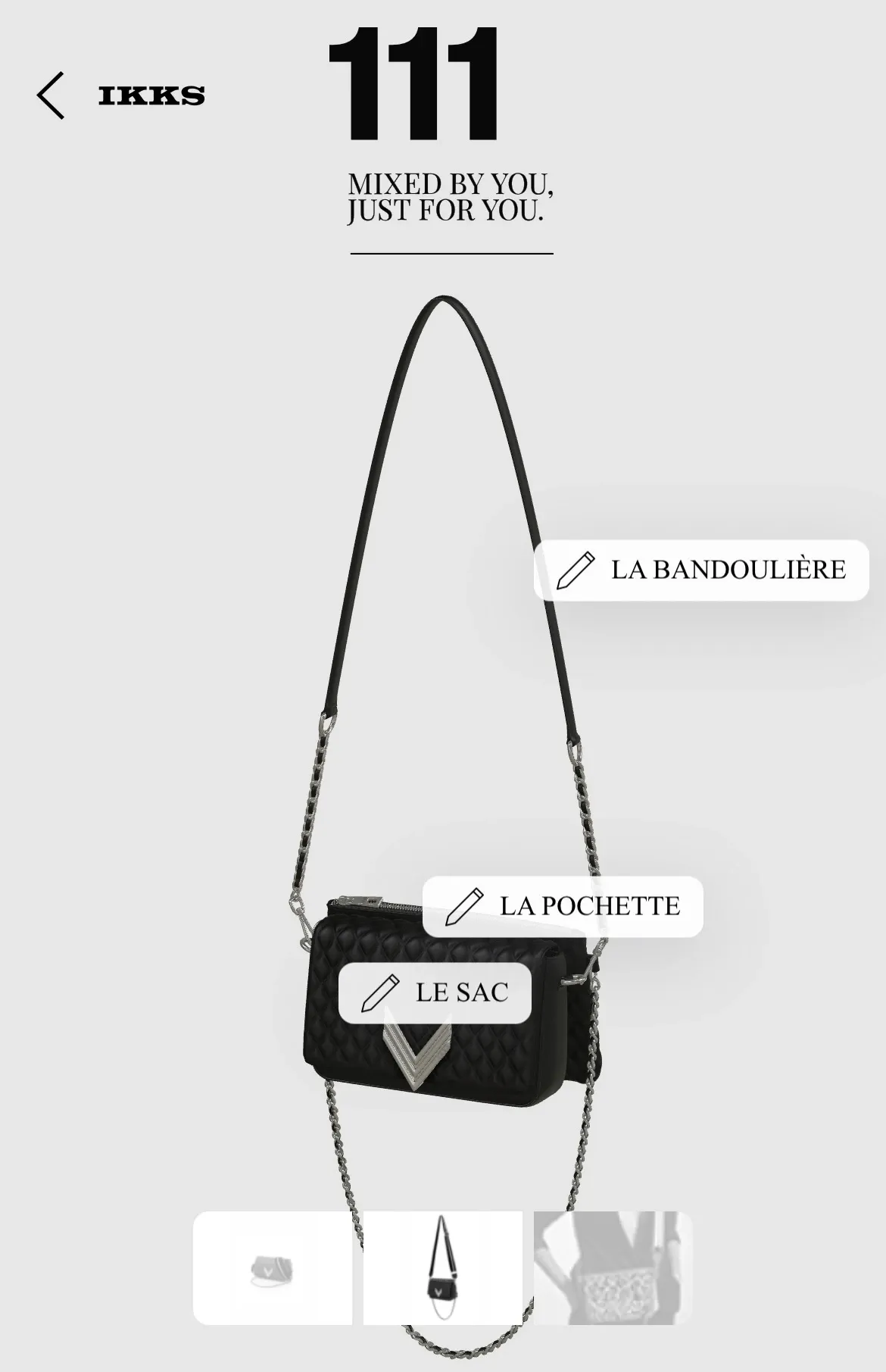 3D purse hung view IKKS collection 111