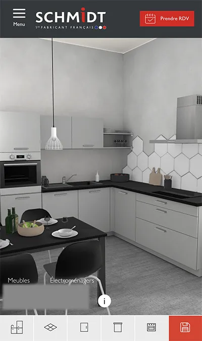 Product page 3D kitchen configurator Schmidt
