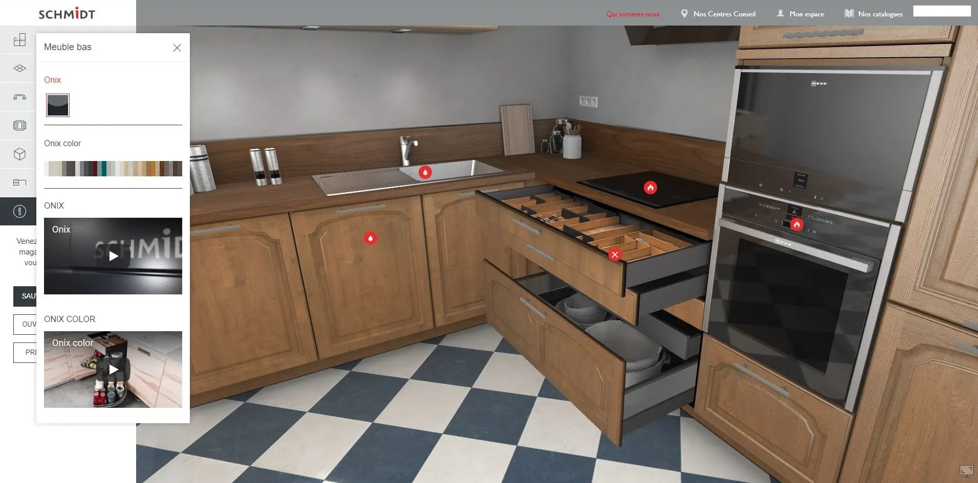 3D kitchen with onix furniture by Schmidt