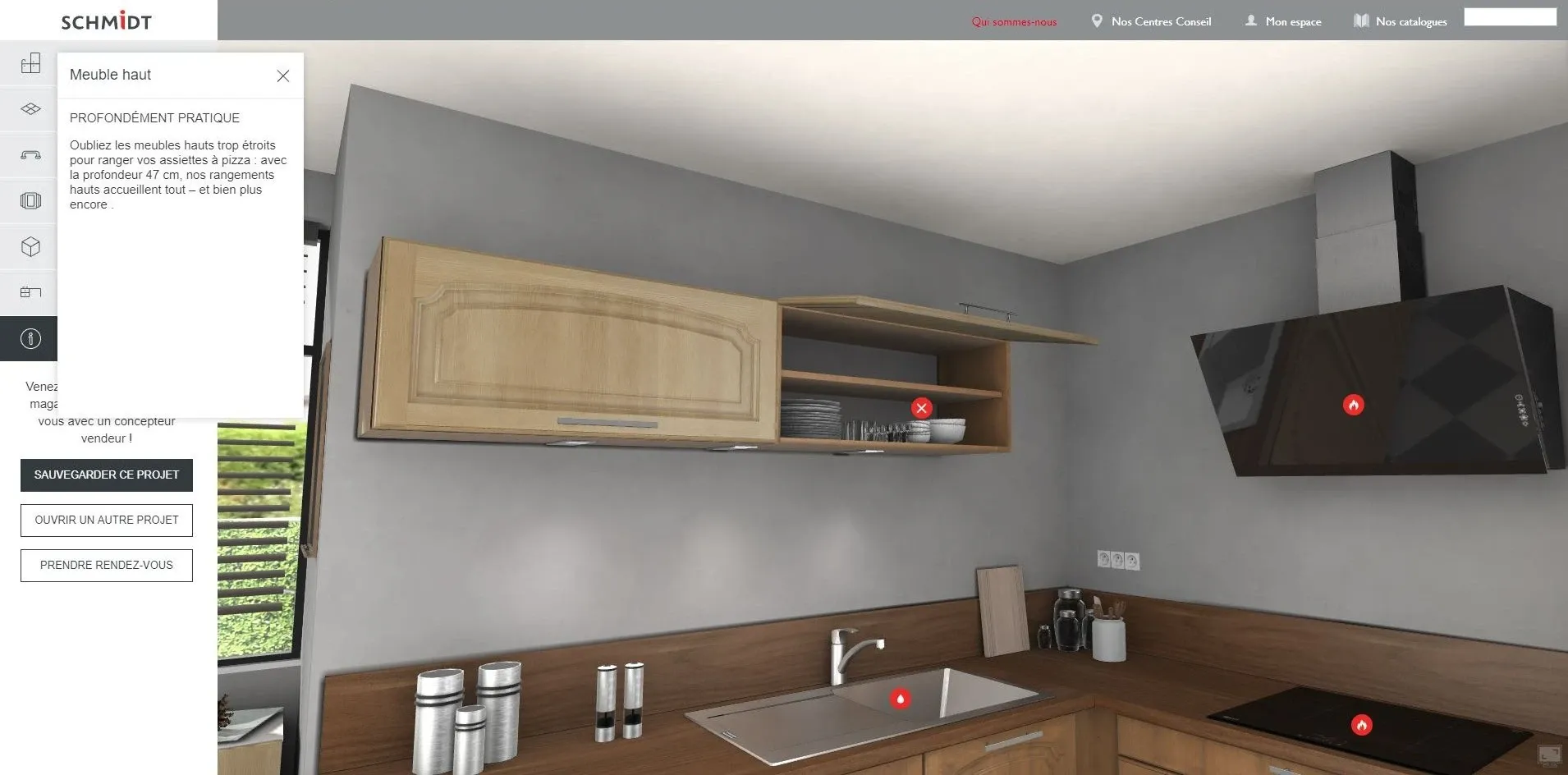 3D kitchen wall furniture by Schmidt