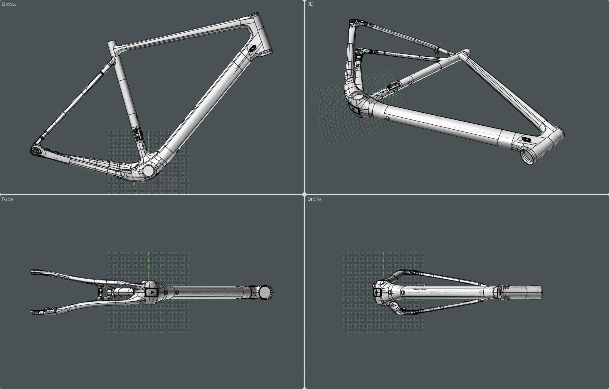 CAD four views bike builder origine cycles