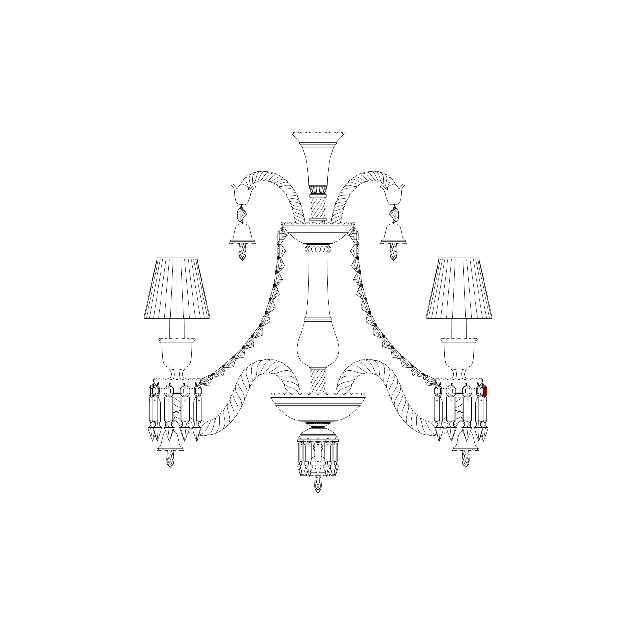 Vector Illustration Ceiling Lights Zenith by Baccarat