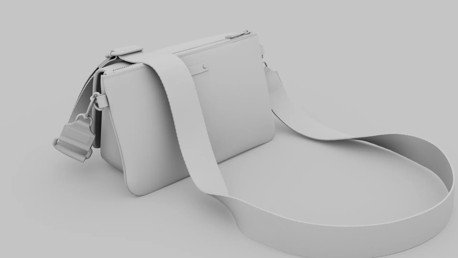 3D purse clay render back view from the IKKS collection 111