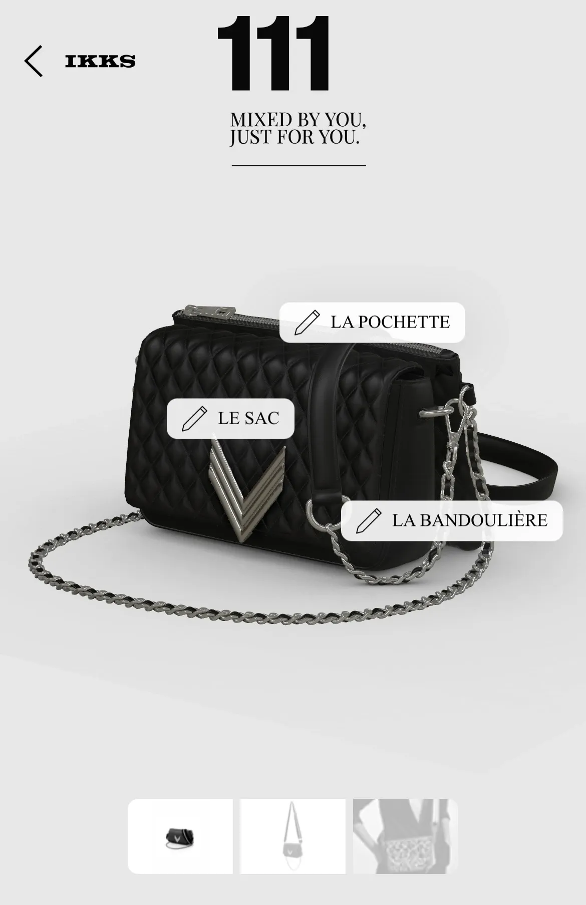 Customizable bag black IKKS collection 111