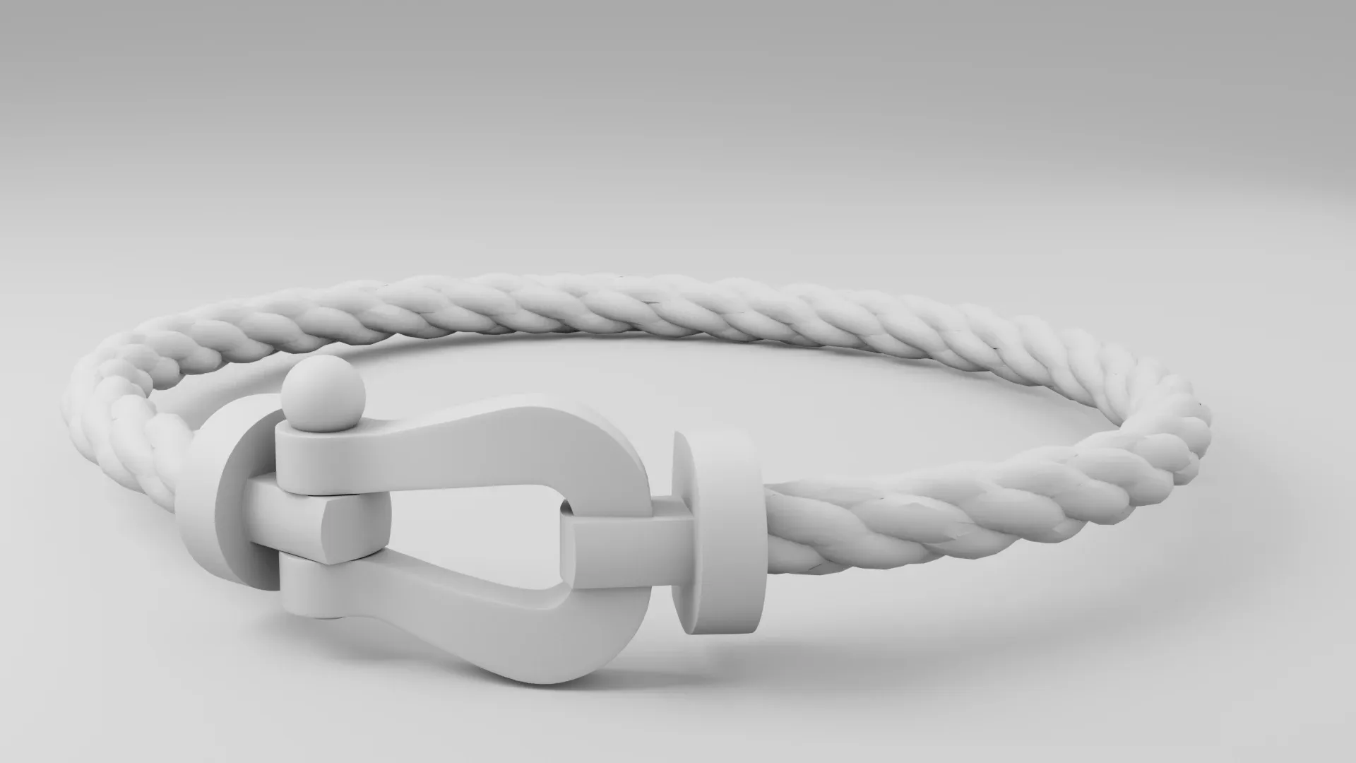 Rendu en argile du bracelet Fred Force 10 en 3D, vue de devant