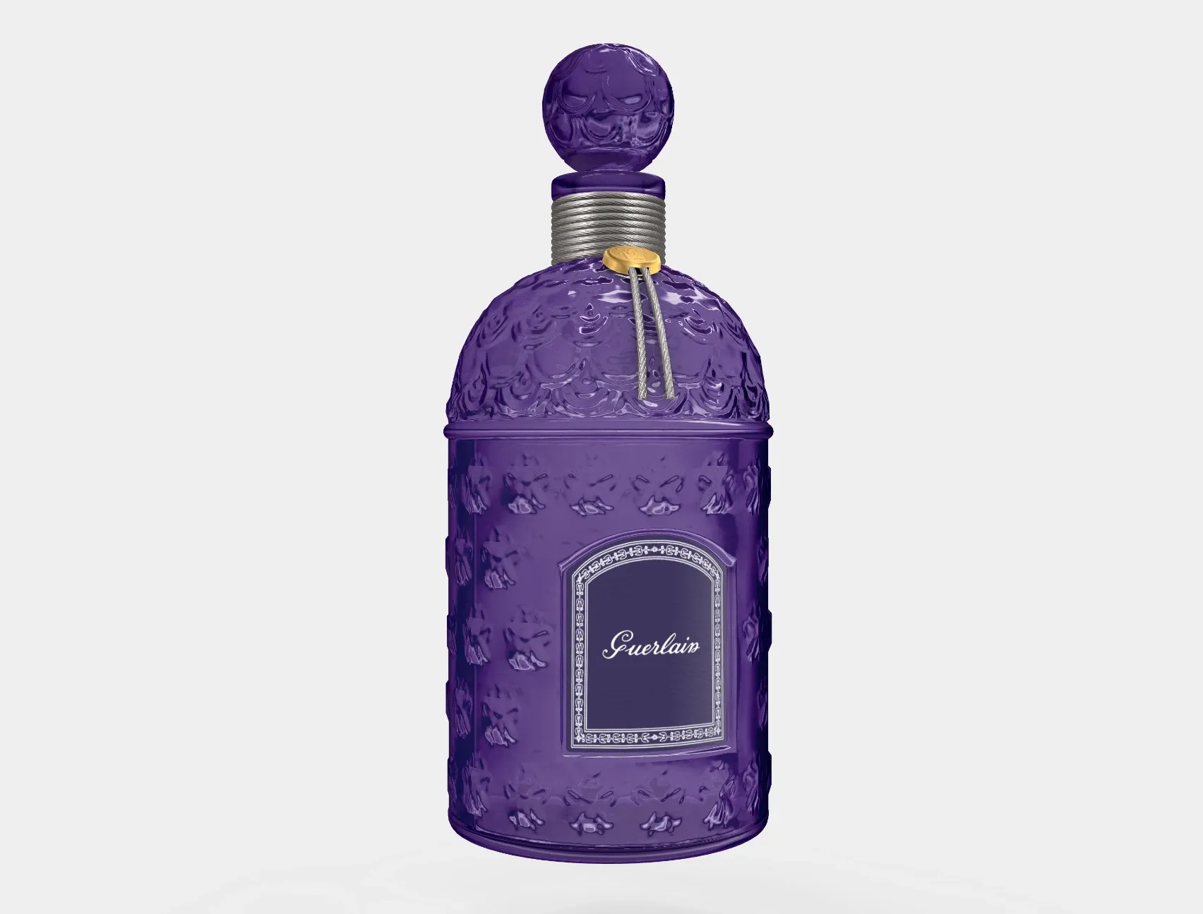 silver twist 3d purple perfume bottle