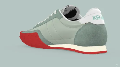 Sneakers grises 3D de la collection Move de Kenzo