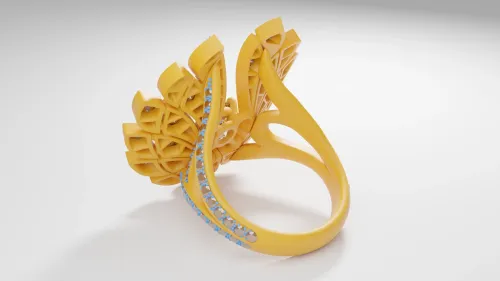 Bague 3D Namib Wonder De Beers vue de dos