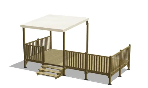 3D terrace configurator semi-covered
