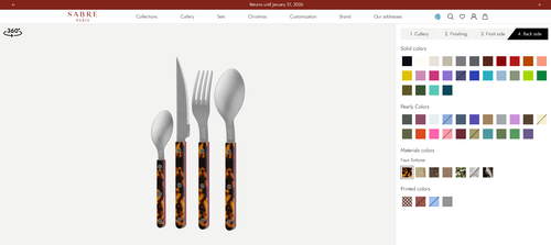 Table wear configurator
