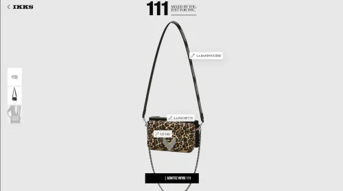 Sac IKKS collection 111 cuir effet pony, vue suspendue