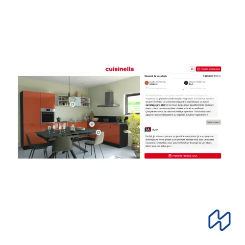 3D Kitchen configurator driven by AI