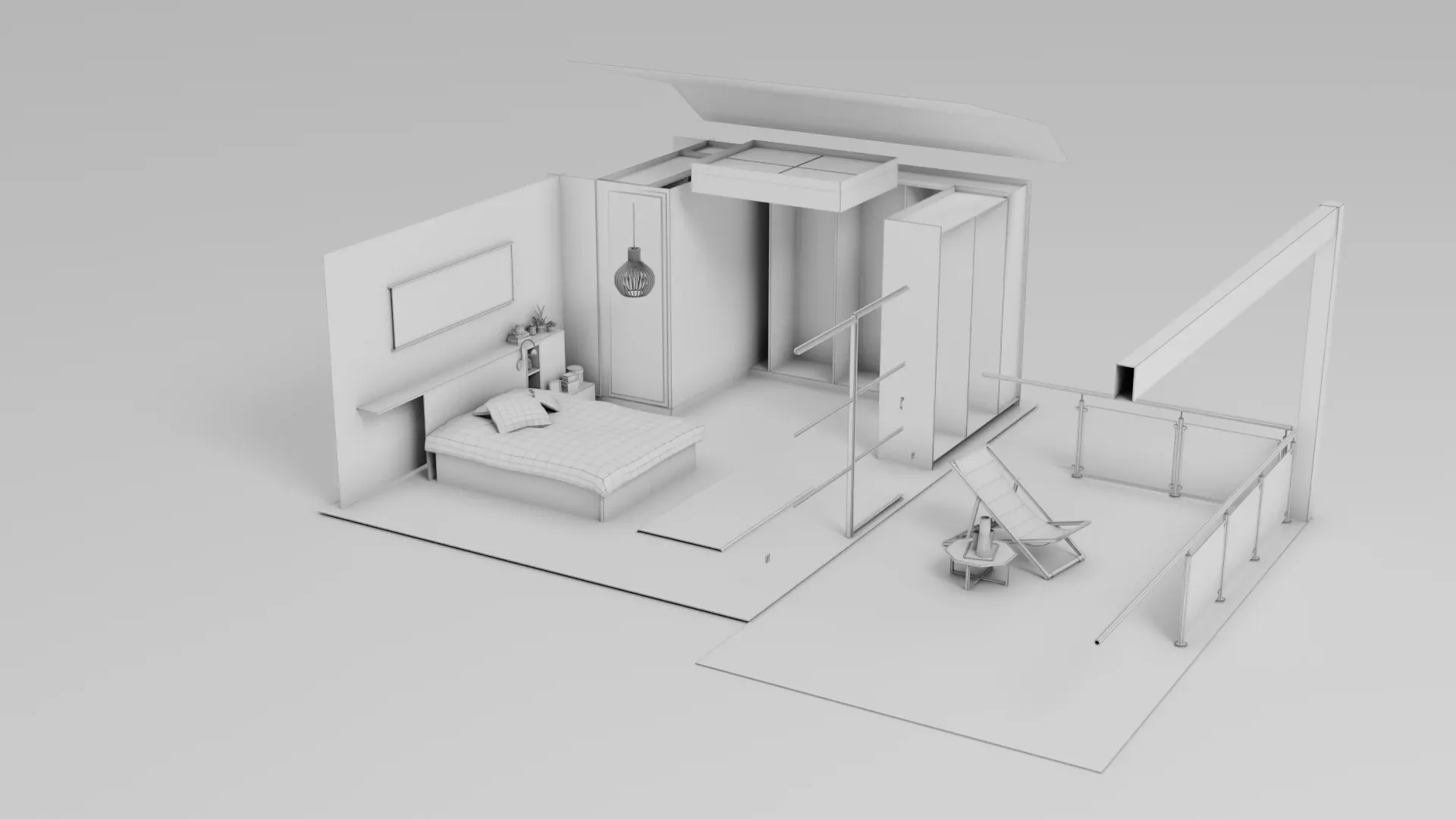 Wireframe 3D furniture configurator Schmidt