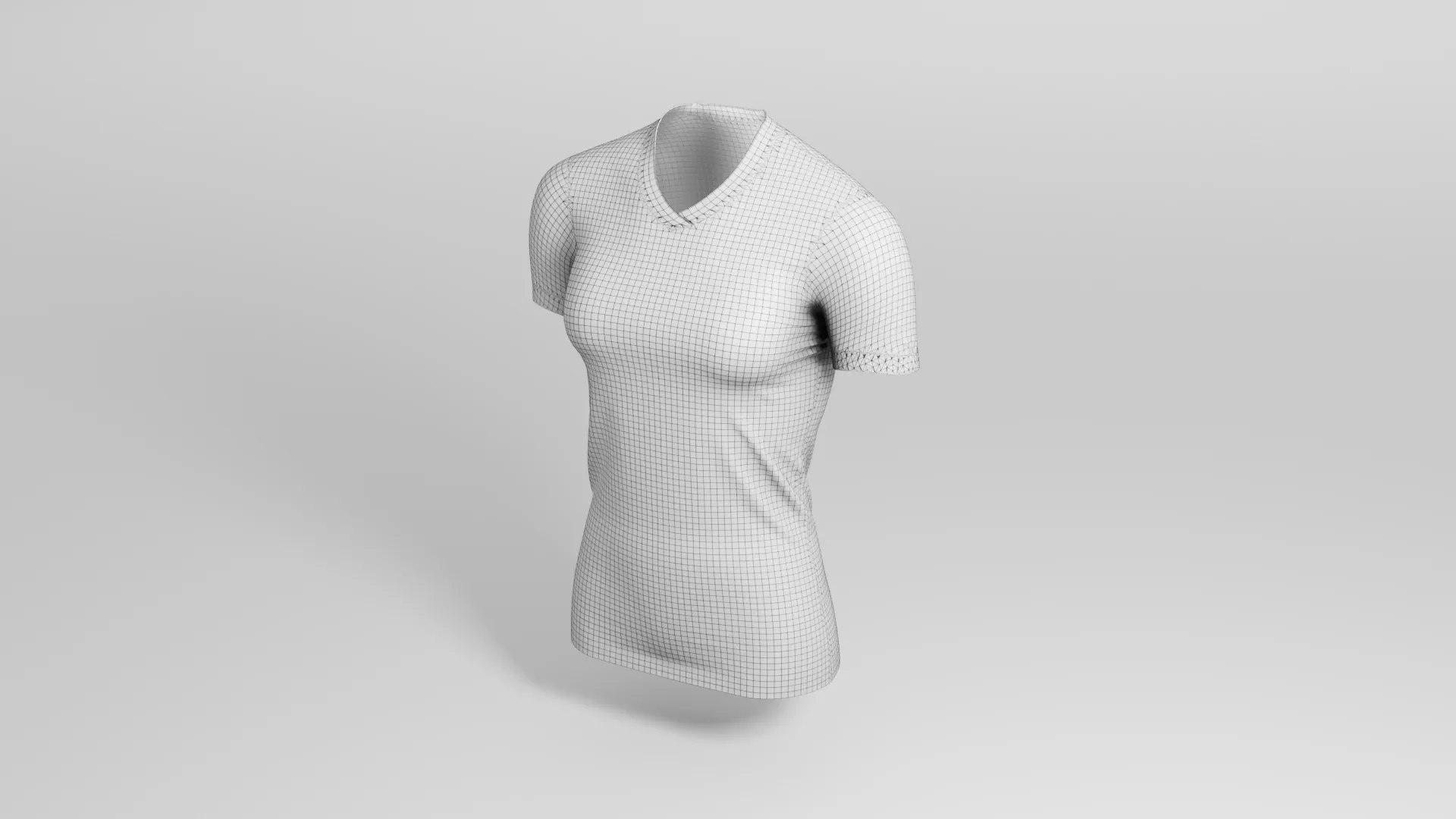 Vue avant d'une maquette filaire d'un maillot vierge Puma 