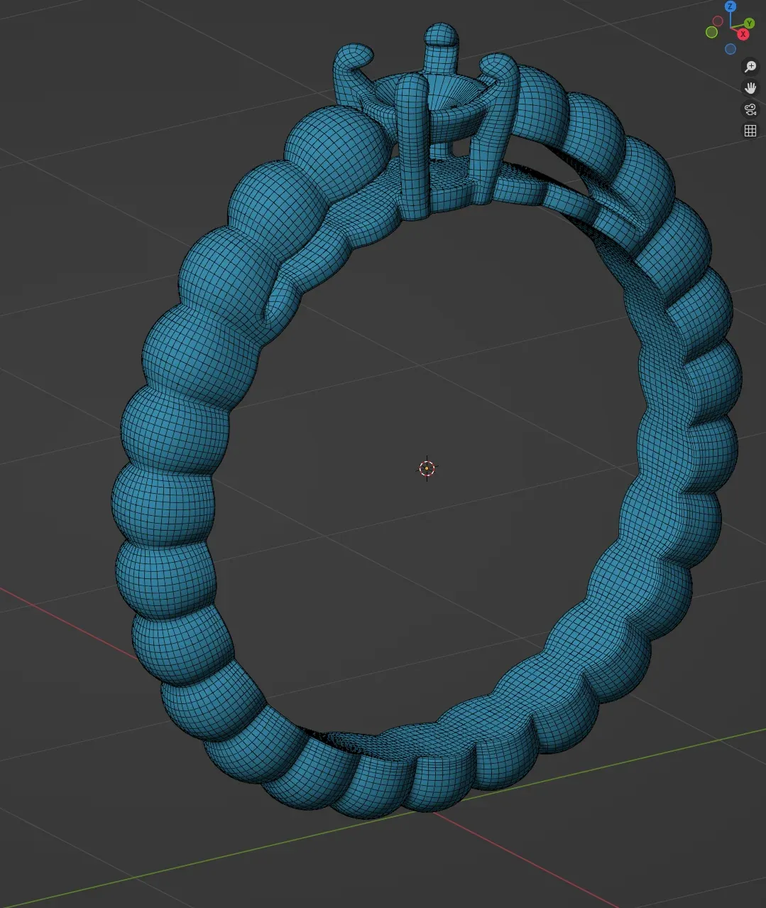 Wireframe ring perlée solitaire by Van Cleef & Arpels