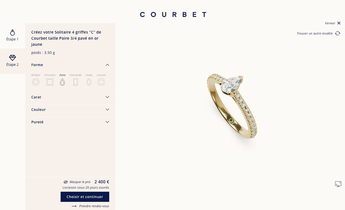 Courbet ring configurator